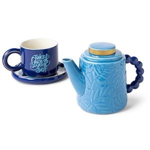 28oz Ceramic Tea Pot Blue - Tabitha Brown for Target